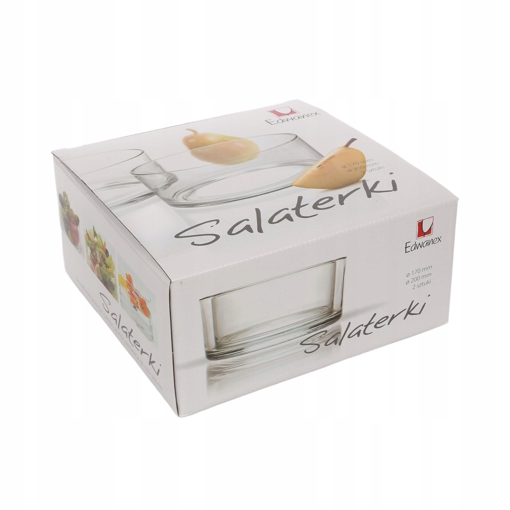 SALATERKI SZKLANE OKRĄGŁE EDWANEX 2 SZT. 17CM 20CM Kod producenta 0103016310