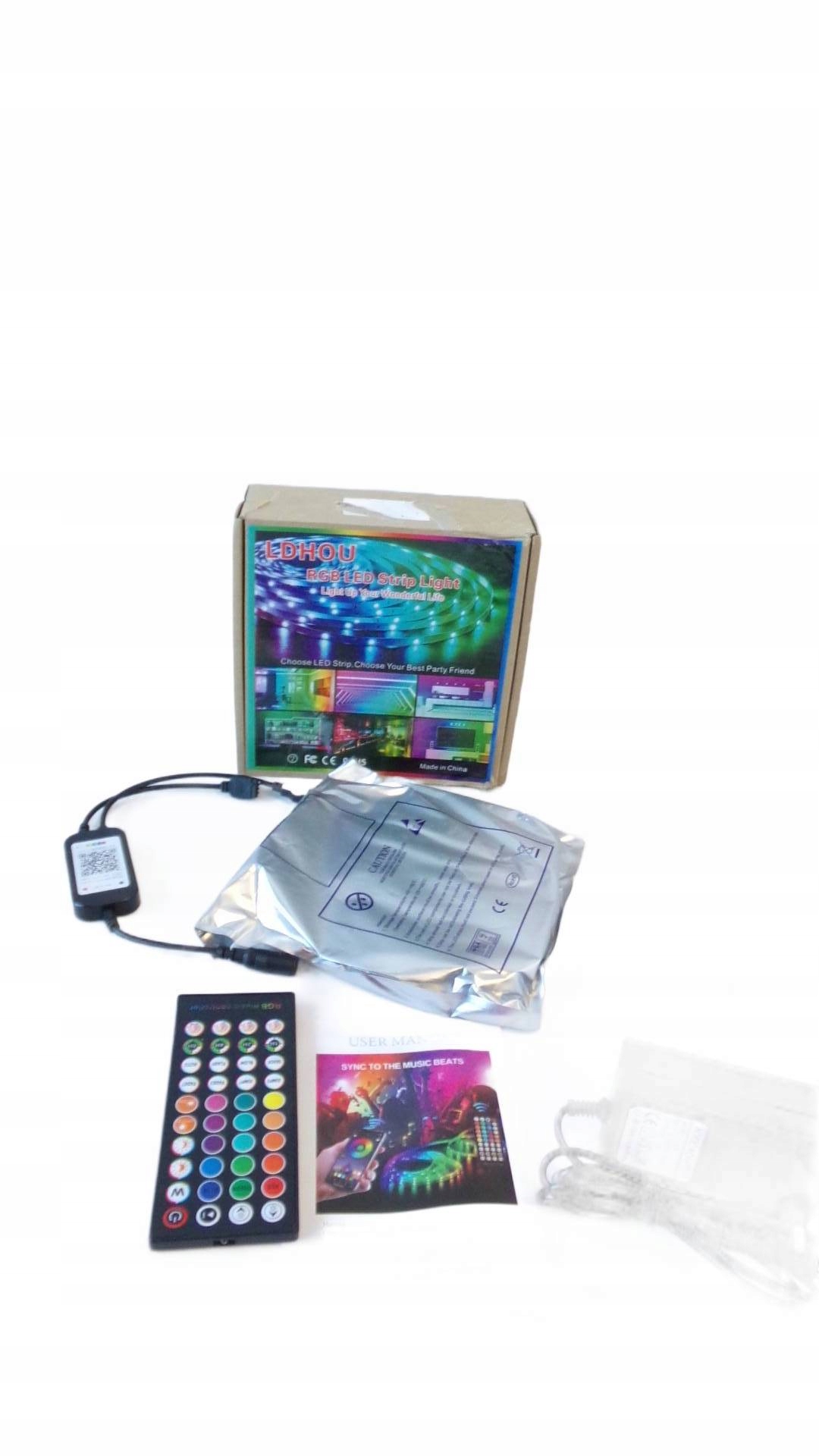 Led Páska Barevná, Voděodolná 5M Rgb Dálkový Ovladač