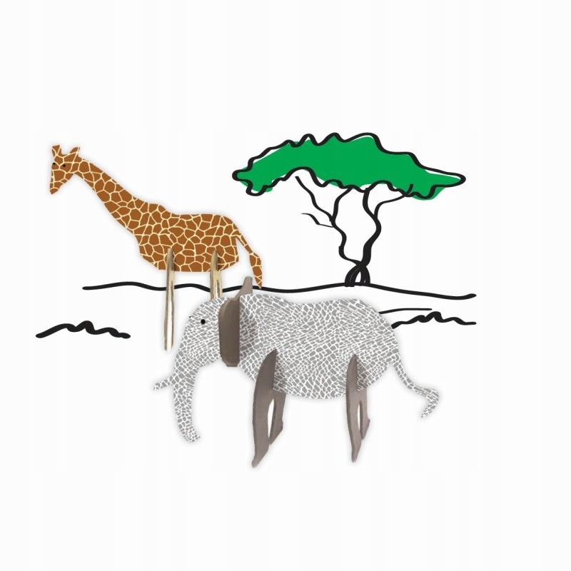 HAPPY COLOR KSZTAŁTY TEKTUROWE 3D - AFRYKA 5 SZT. Marka Happy Color