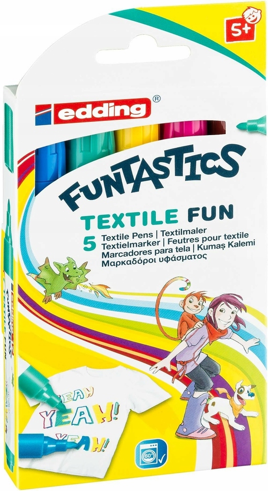 Popisovače na textil Funtastics 5ks T1B164