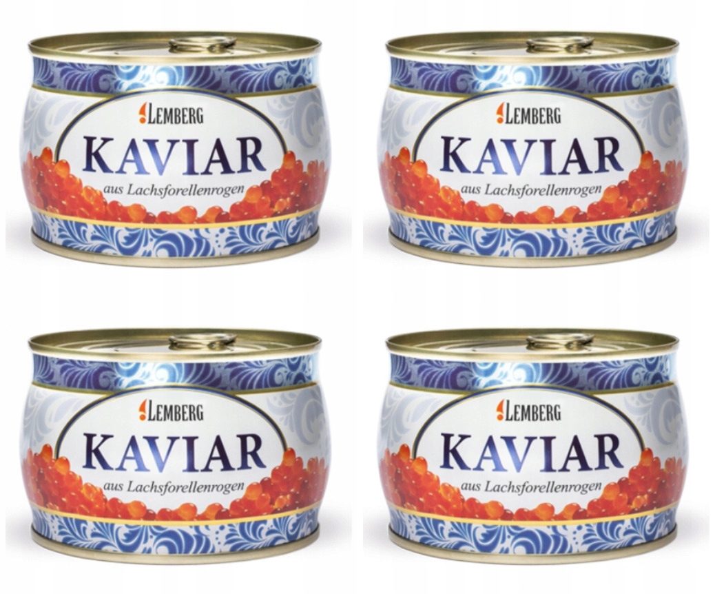 Kawior czerwony z ikry pstraga tęczowego 4 x 400 g Lemberg
