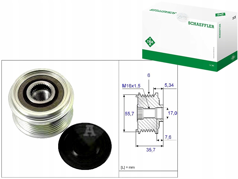 INA535 0077 10 Pásové Kolo Alternátoru Db Asistent řidiče #33