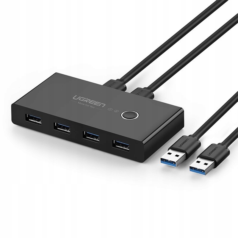 Switch box Hub přepínač 4x Usb 3.2 Gen 1 rozbočovač Usb na dva počítač