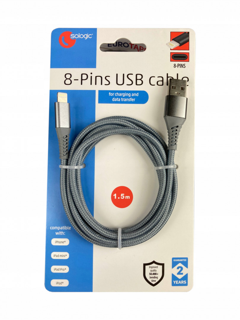 Kabel USB - Apple Lightning Sologic 1,5 m