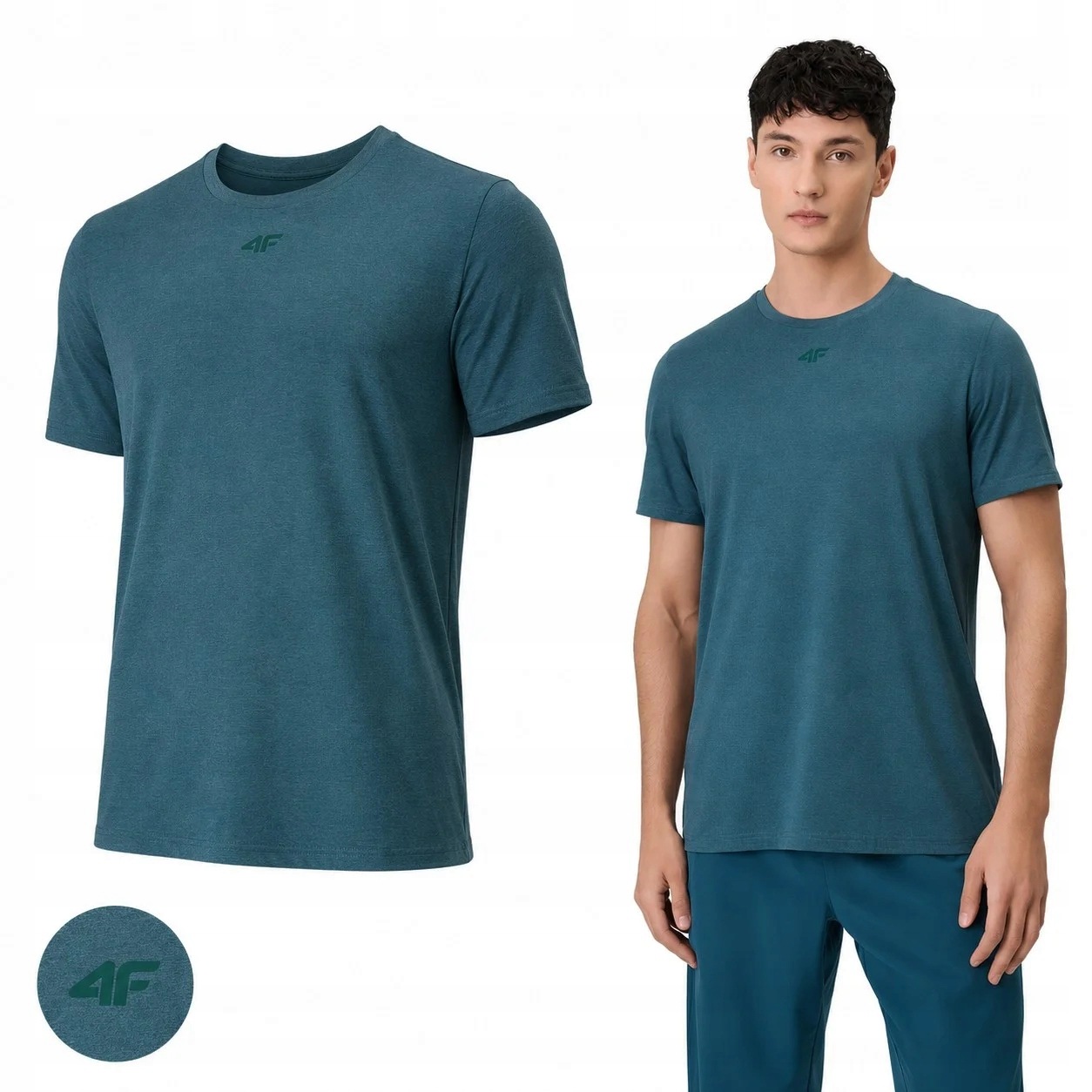 Koszulka 4F tftsm1786 męska t-shirt szybkoschnący na trening fitness M
