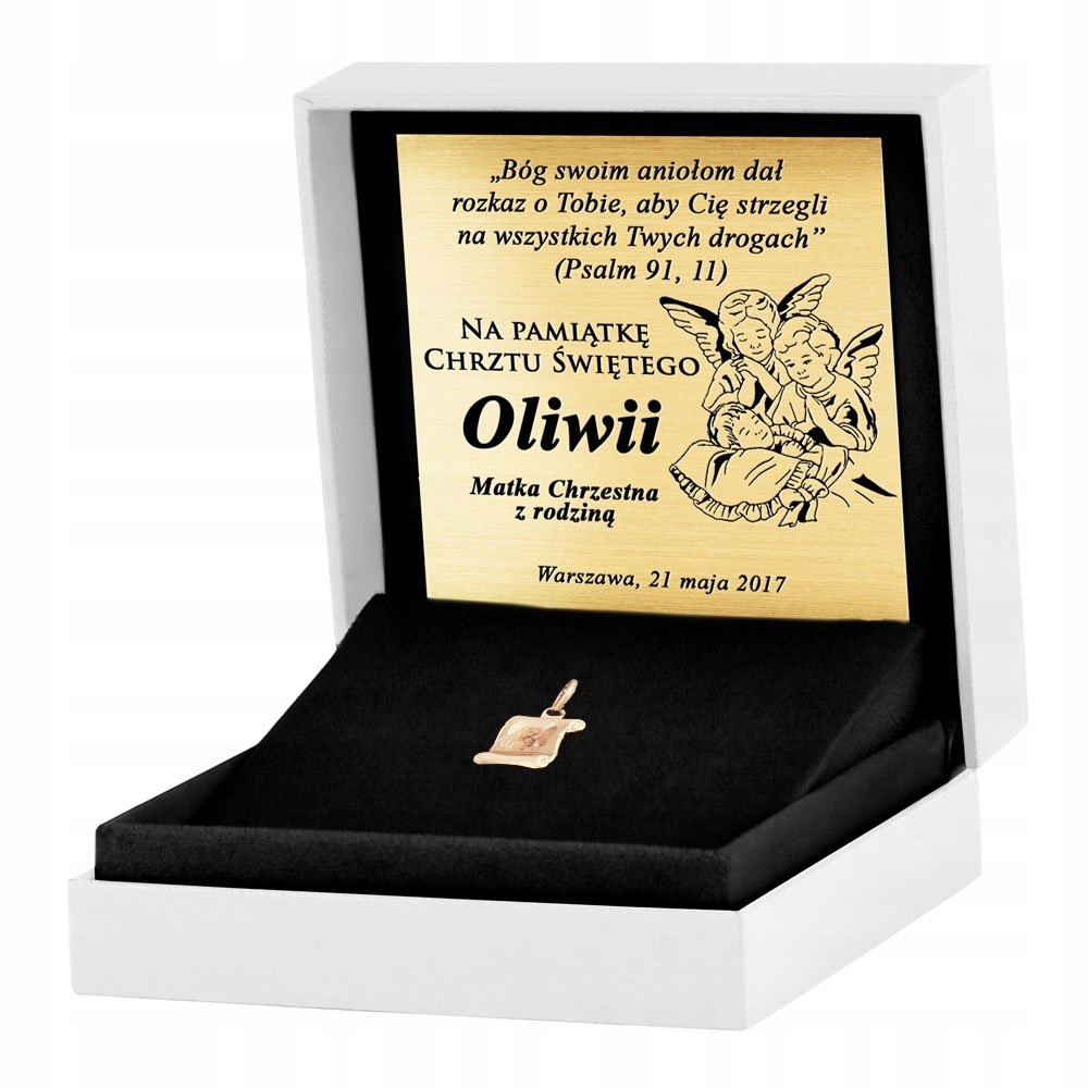 ZŁOTY MEDALIK 333 MATKA BOSKA PAPIRUS GRAWER Typ medaliki