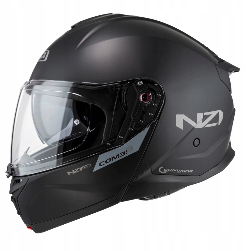 Motocyklová prilba Nzi Combi 3 Duo Matt Black Pinlock Ready