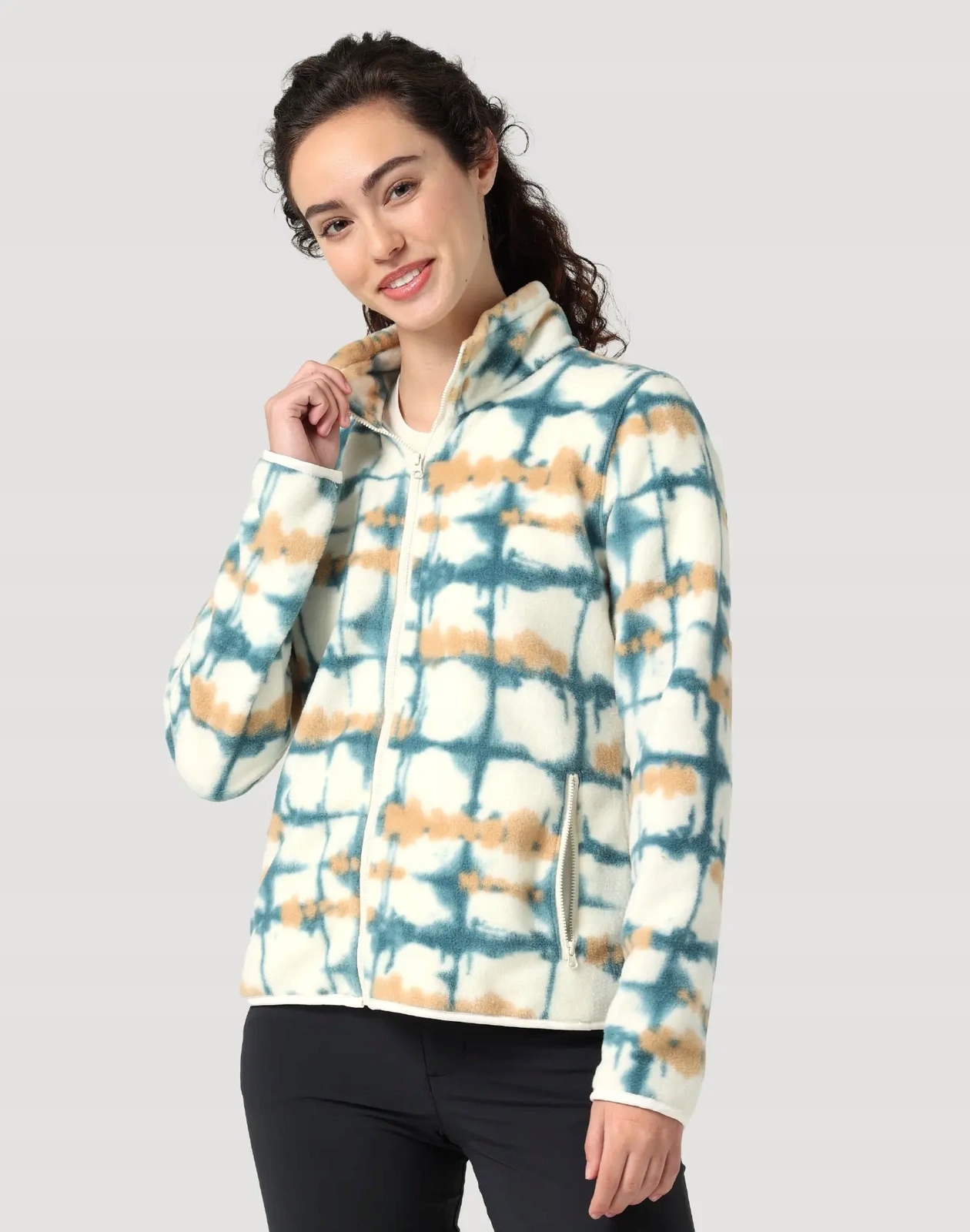Dámská mikina Wrangler Full Zip Fleece Jack Sugar Shibori WA6GHC19Y 3XL