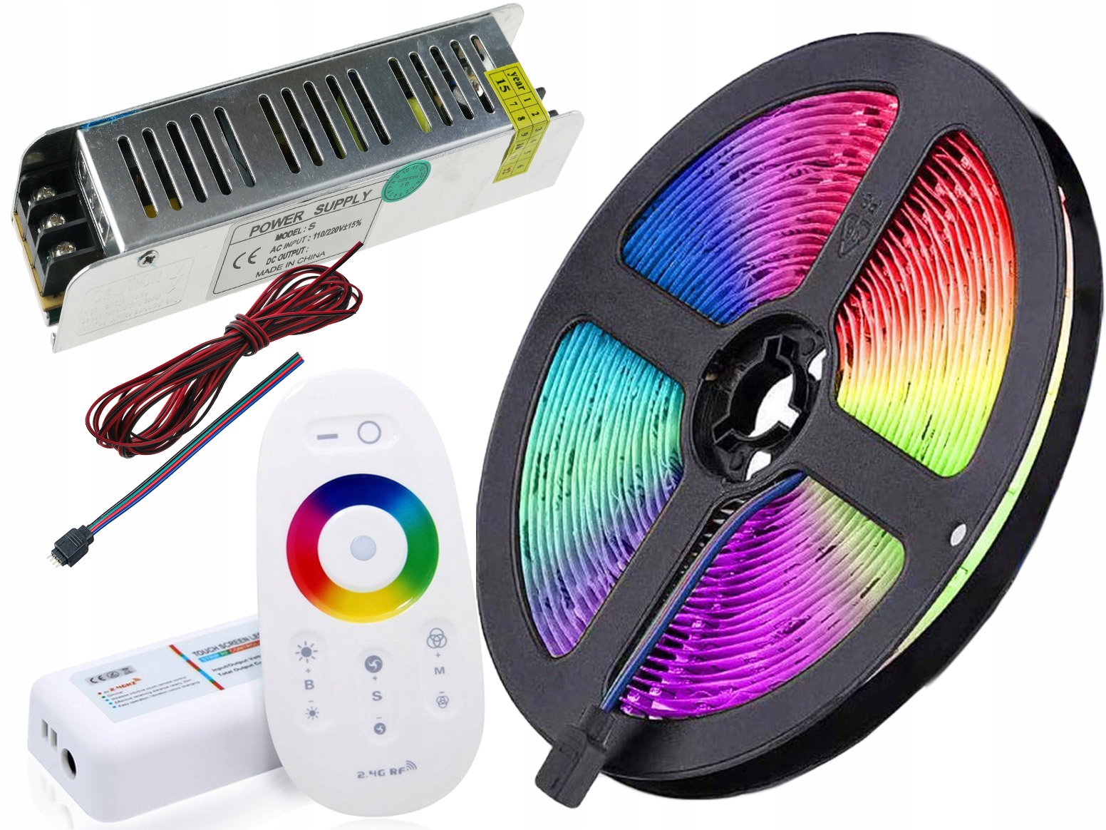 

Zestaw 5M 300 Led Pilot Taśma Zasilacz Rgb Biały