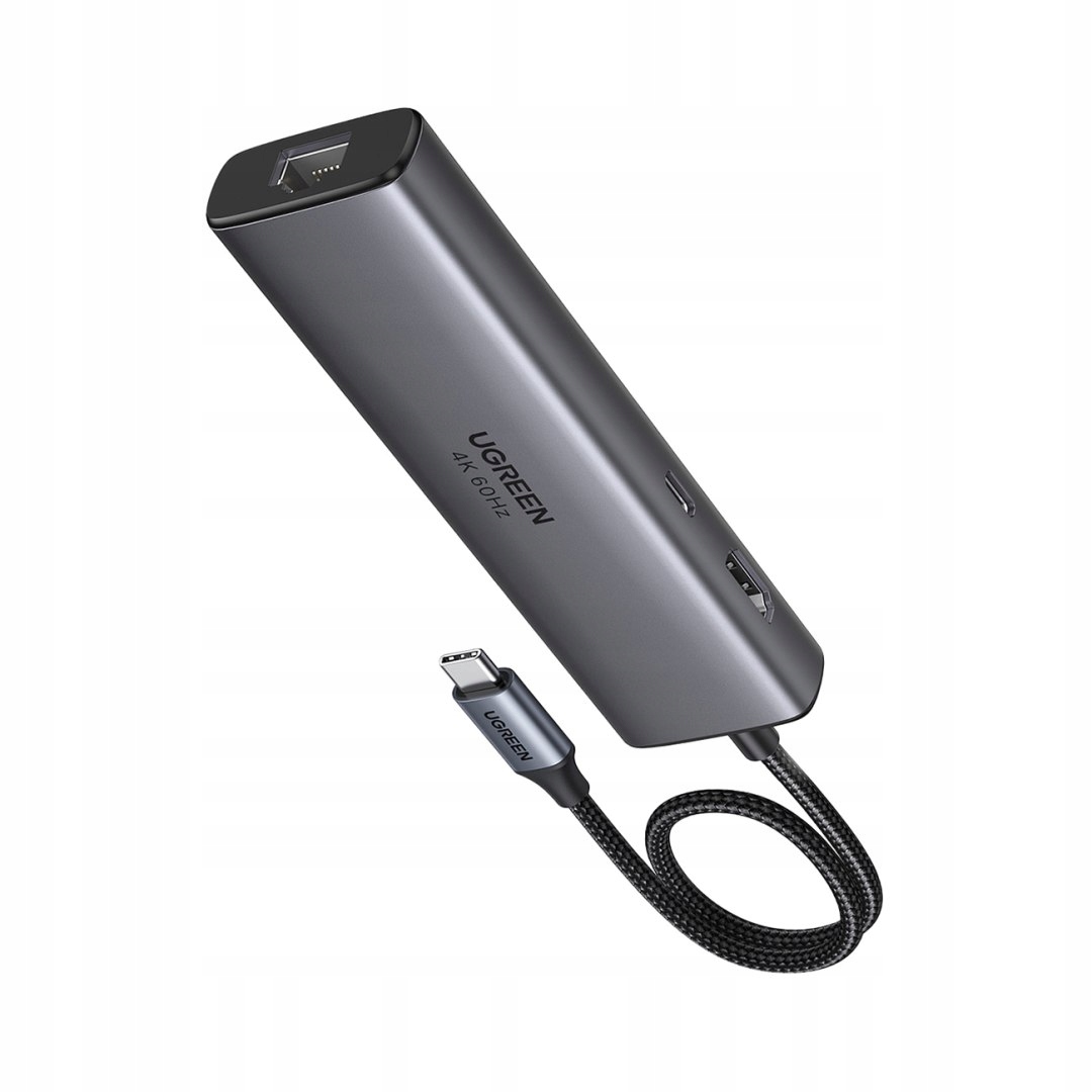 Hub rozbočovač 6v1 Usb-c na Hdmi Usb-c Usb-a Ethernet šedý Ugreen