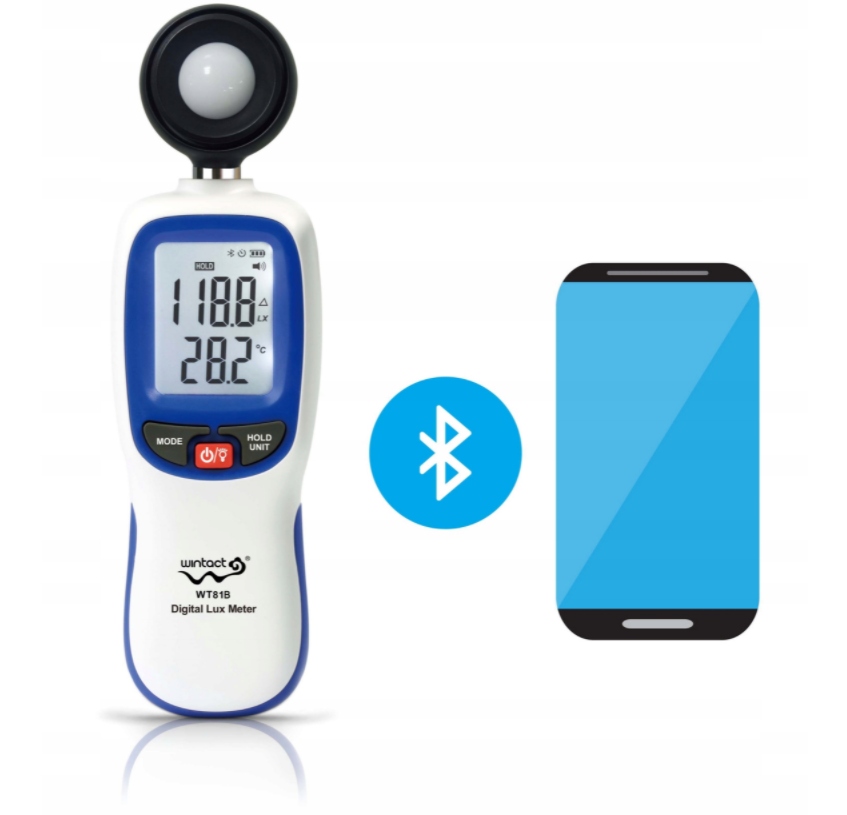 LUKSOMIERZ WT81B APLIKACJA NA ANDROID - Precyzyjny Światłomierz Bluetooth Marka Benetech