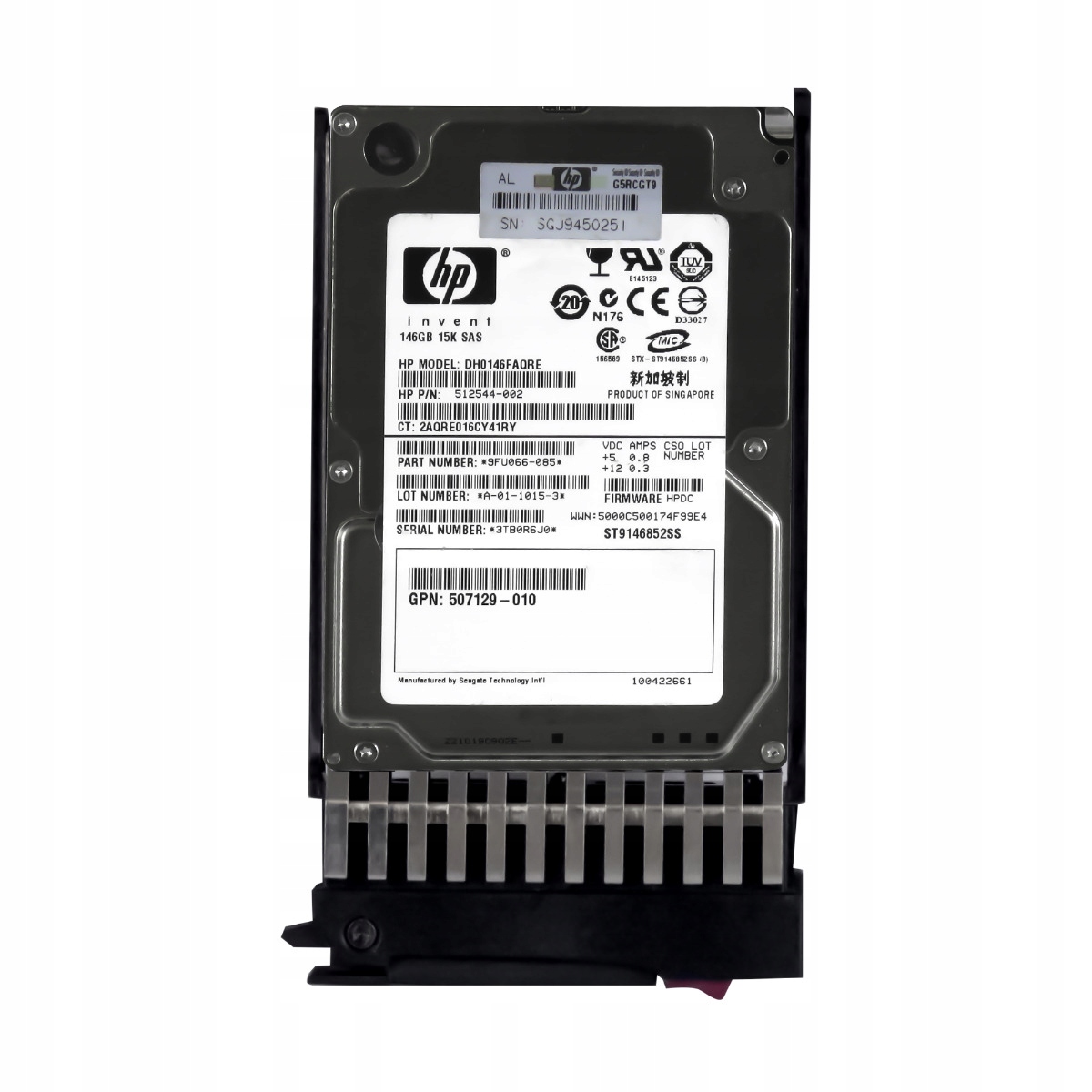 Hp 504334-001 146GB 15K SAS-2 2.5'' DH0146FAQRE