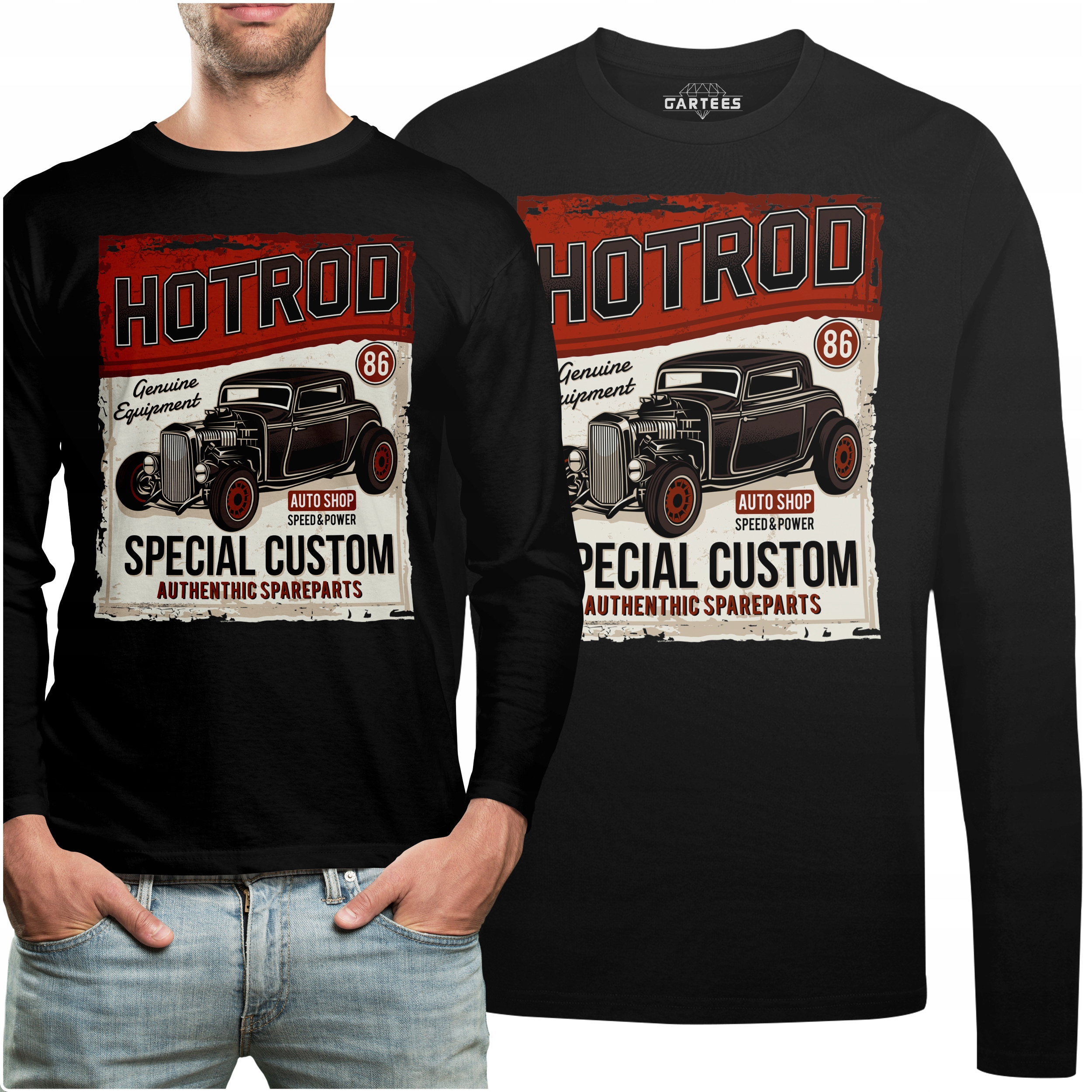 

Koszulka Long Prezent Napis Hotrod Special Custom