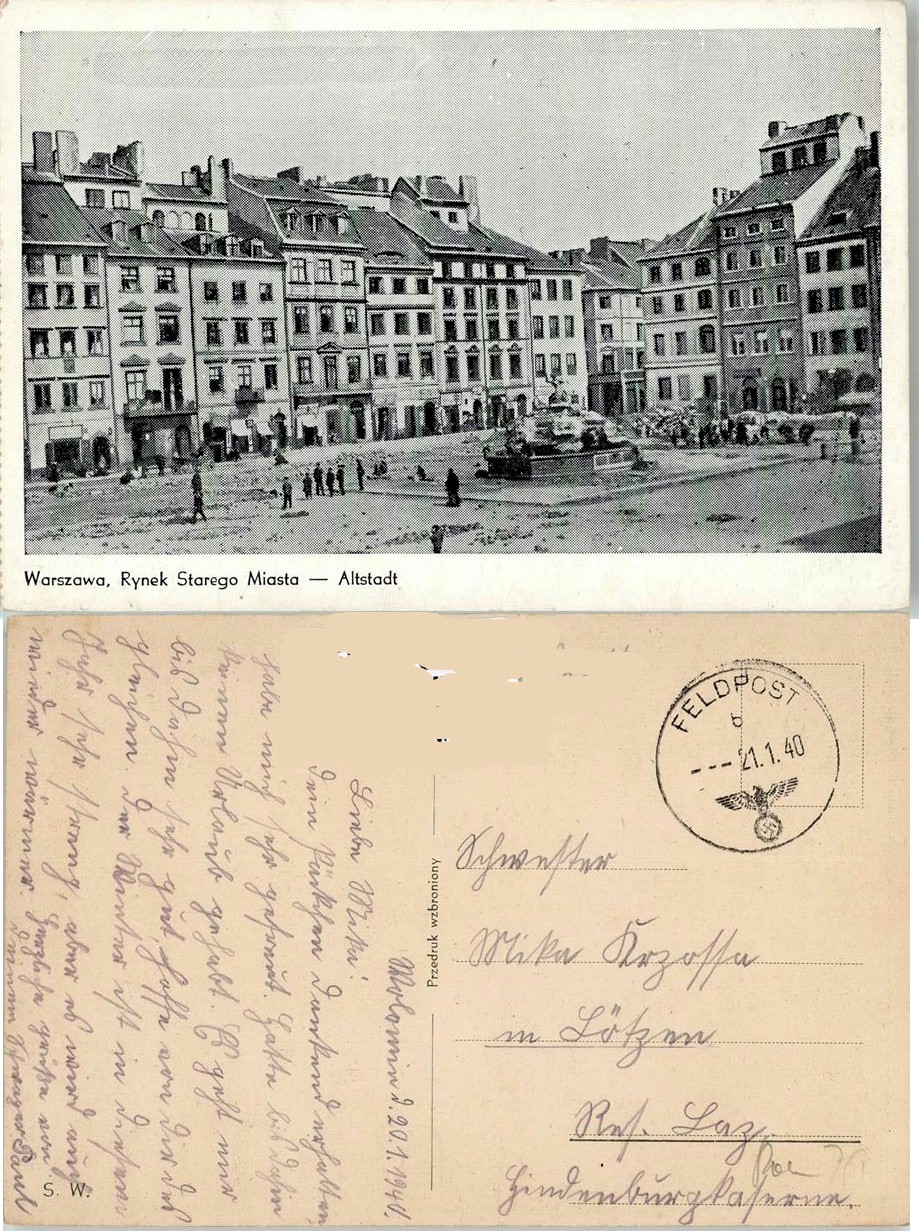 Warszawa Rynek Starego Miasta 1940r.
