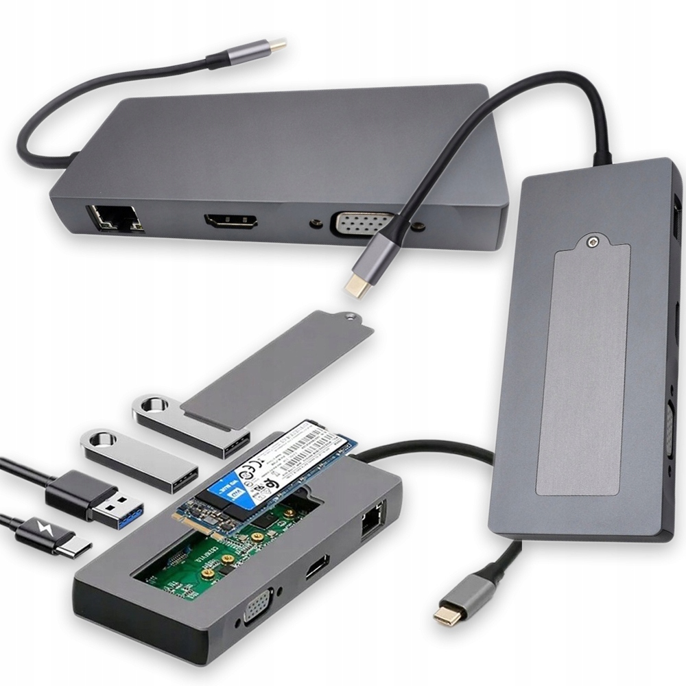Usb dokovací stanice Hub 8v1 GS-DC48B