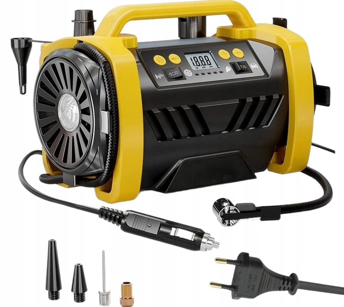 LERTZ KOMPRESOR DMUCHAWA POMPKA DO KÓŁ PRZENOŚNA 120W AC/DC LATARKA BIG Kod producenta 0017871,932