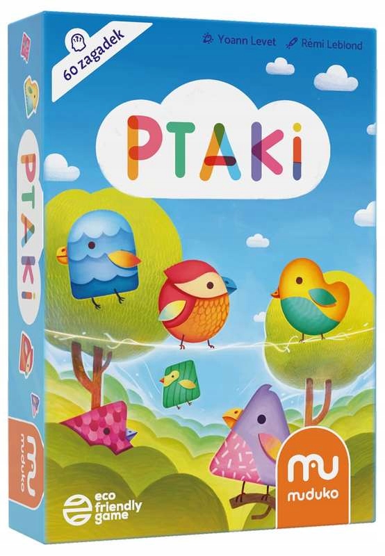 ŚWIETNA GRA ROZWIJAJĄCA Rozgrywka dla Dzieci Ptaki 60 zagadek FAJNA Muduko