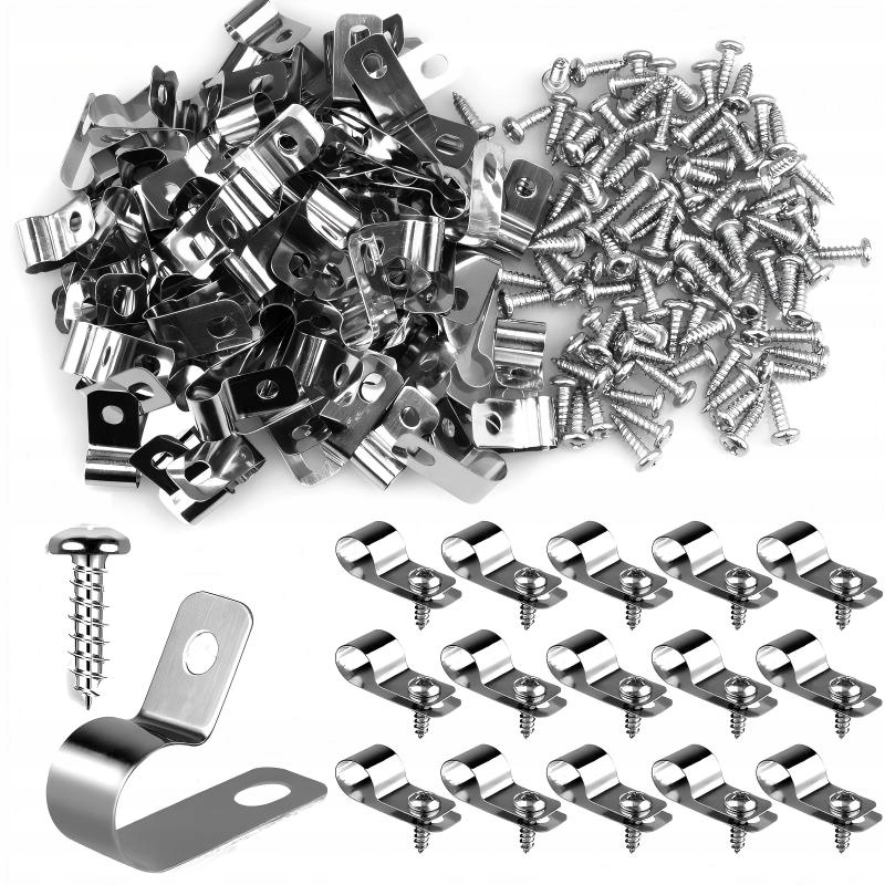 200 x Zaciski do drutu ogrodzeniowego ze śrubami Przenośne trwałe aluminium