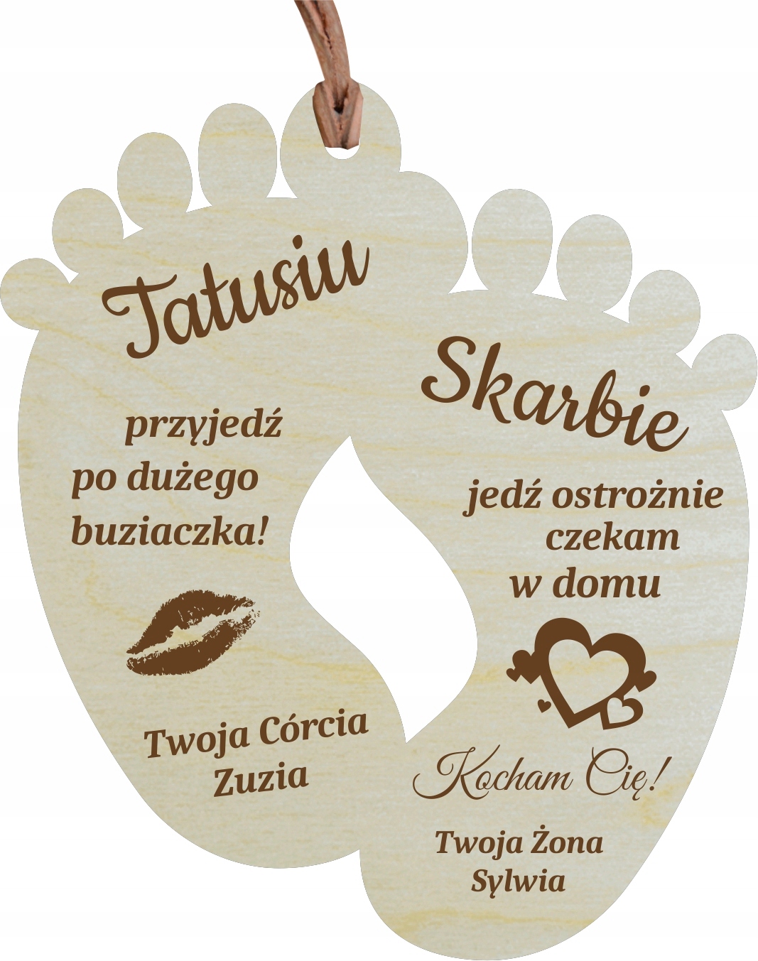 ZAWIESZKA STÓPKA DO AUTA SAMOCHODU Z GRAWEREM