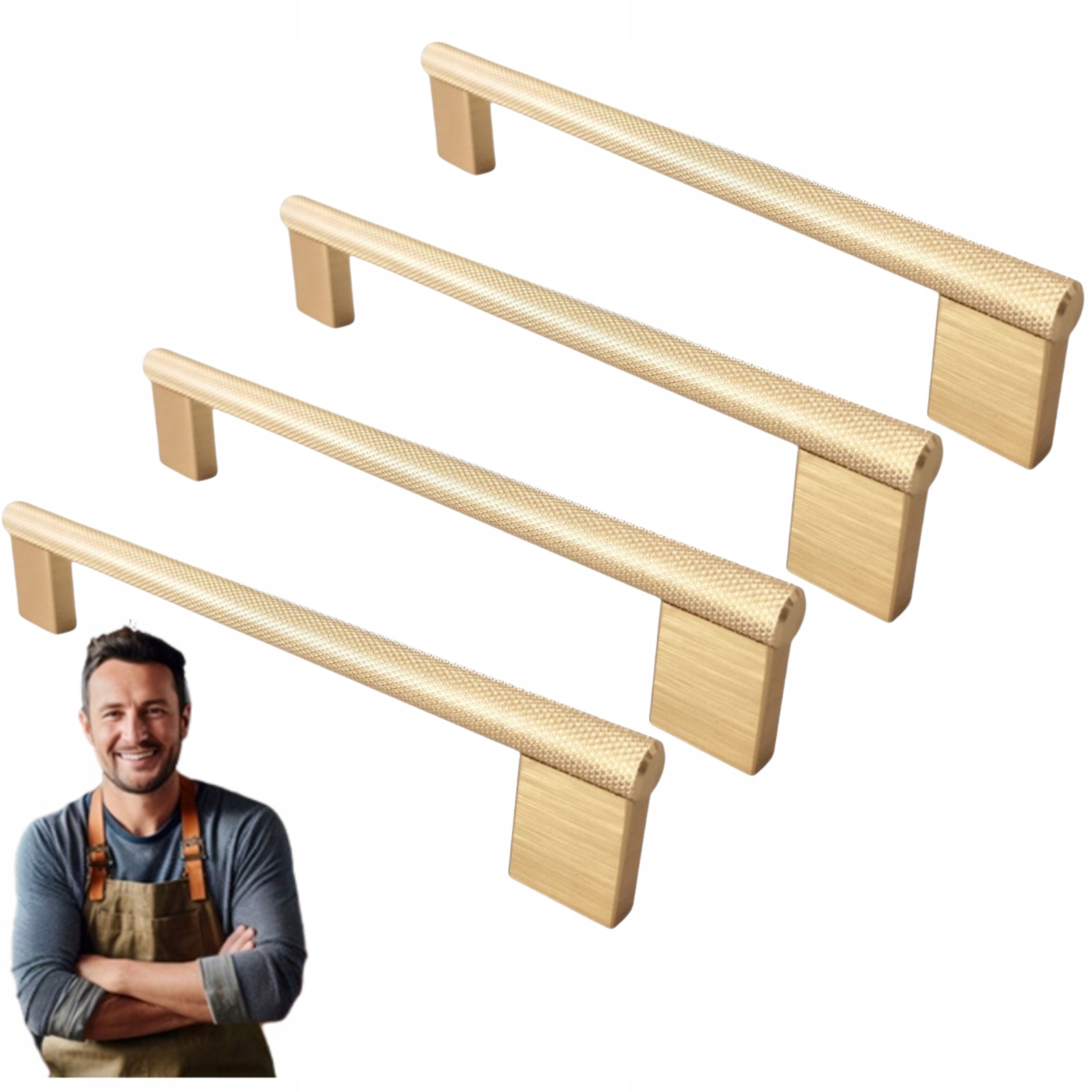 Nábytkový držiak na skrinku zásuvky Barro 160 mm, zlatý mat 4 ks