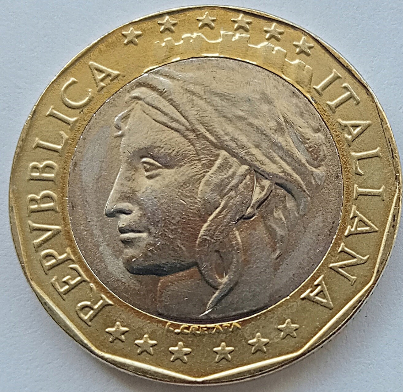 Włochy 1000 Lirów 1997 Mennicza (UNC)