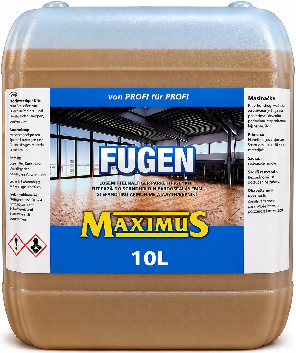 Maximus Fugen 10L plnivo pro tmelení dřevěné podlahy s prachem