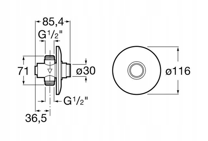 ROCA INSTANT BATERIA PISUAROWA CIŚNIENIOWA PODTYNK Marka Roca