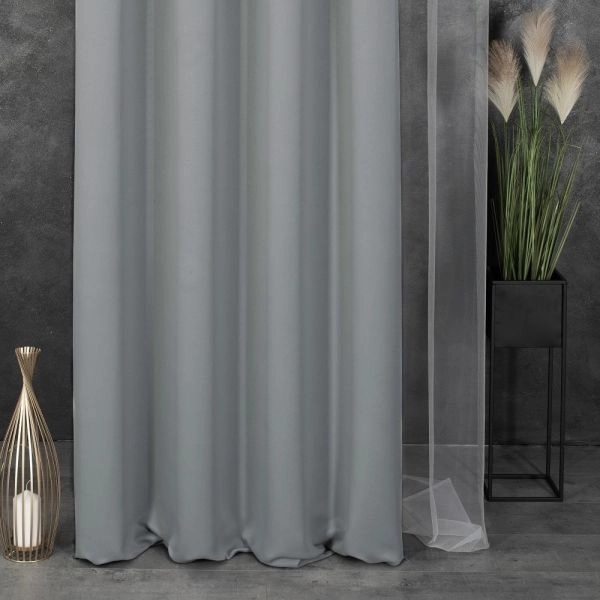 ZASŁONY BLACKOUT 140X350 SZARY TAŚMA Na Wymiar Stan opakowania oryginalne