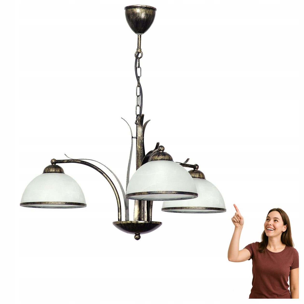Závěsná 3-ramenná lampa Korfu 4039 Luminex