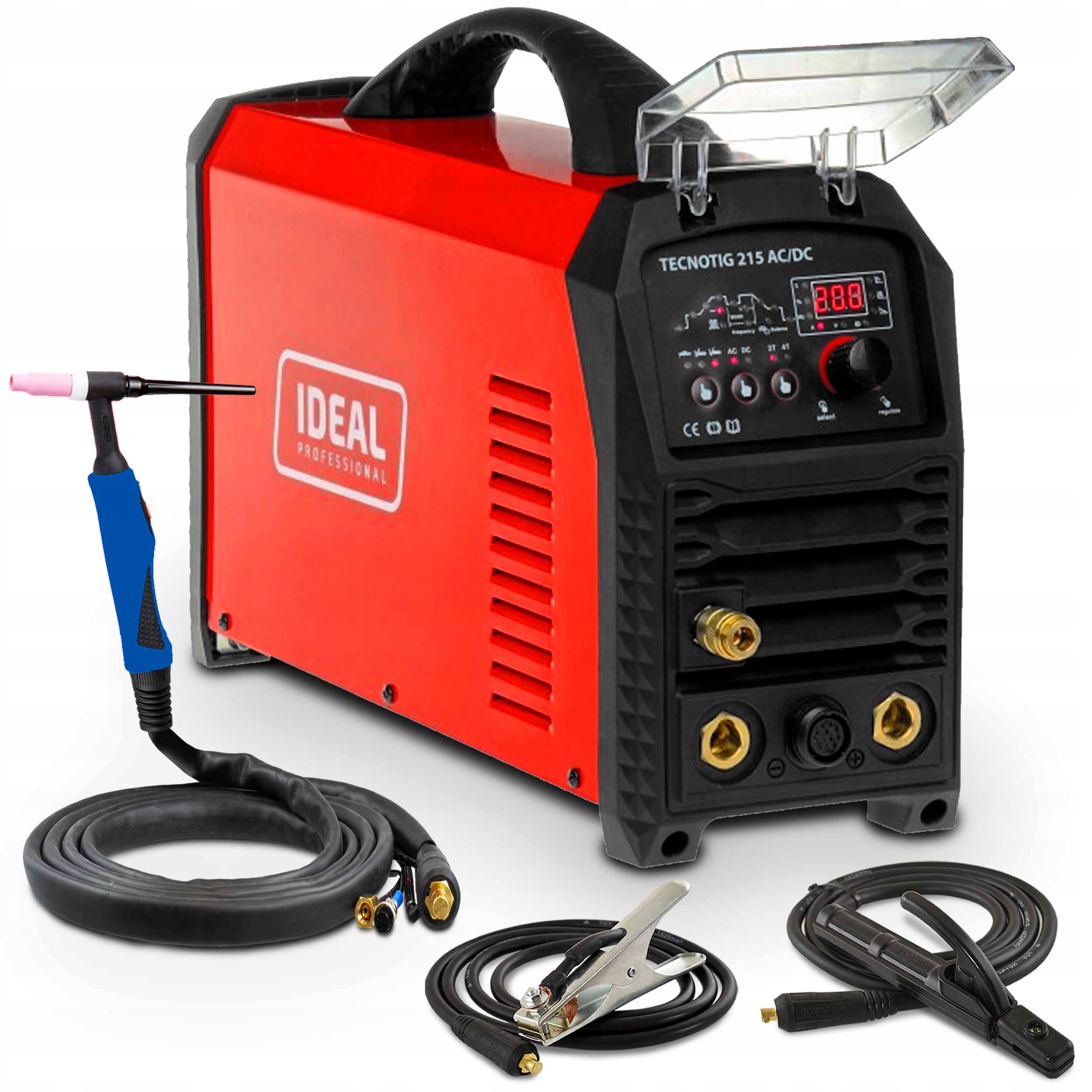 Spawarka inwertorowa Ideal Tecno Tig 215 Acdc Puls Uchwyt Tig