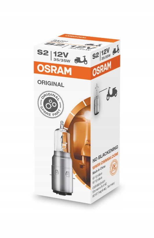 Żarówka S2 35/35W BA20d Motocykl ORYGINAŁ OSRAM