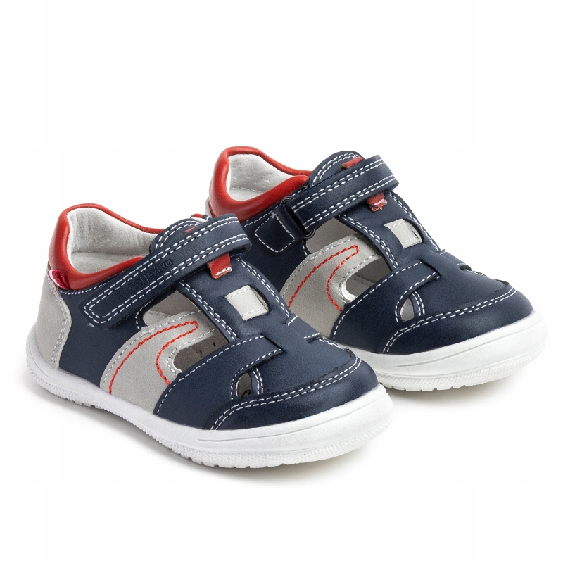 

Półbuty sandały wkł.skóra rzep lekkie Wojtyłko