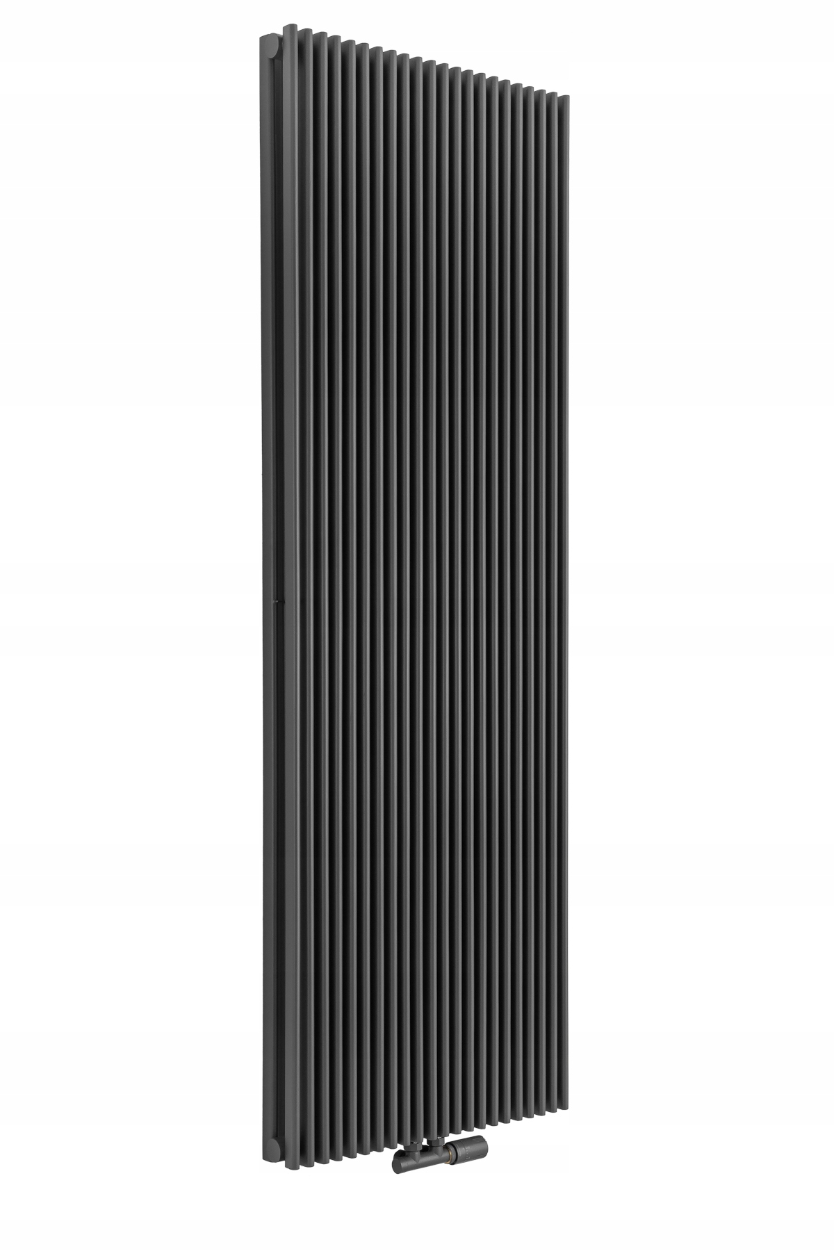 Grzejnik dekoracyjny pionowy stalowy Edo ED2E 1800x620 D50 grafit do salonu