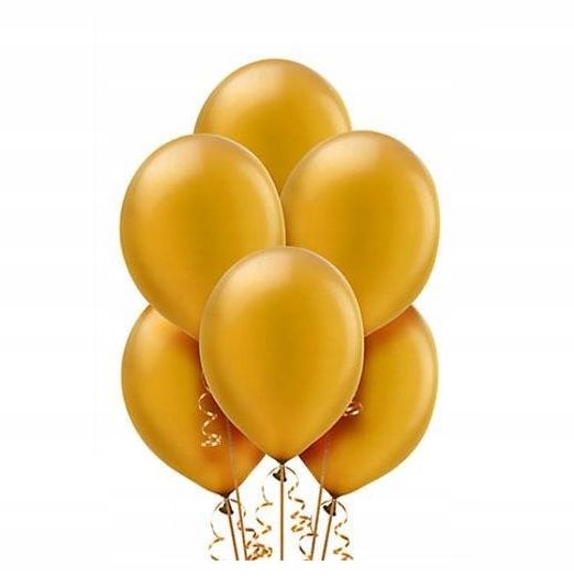 

Balony Metallic Gold Ślub Wesele Urodziny 10szt
