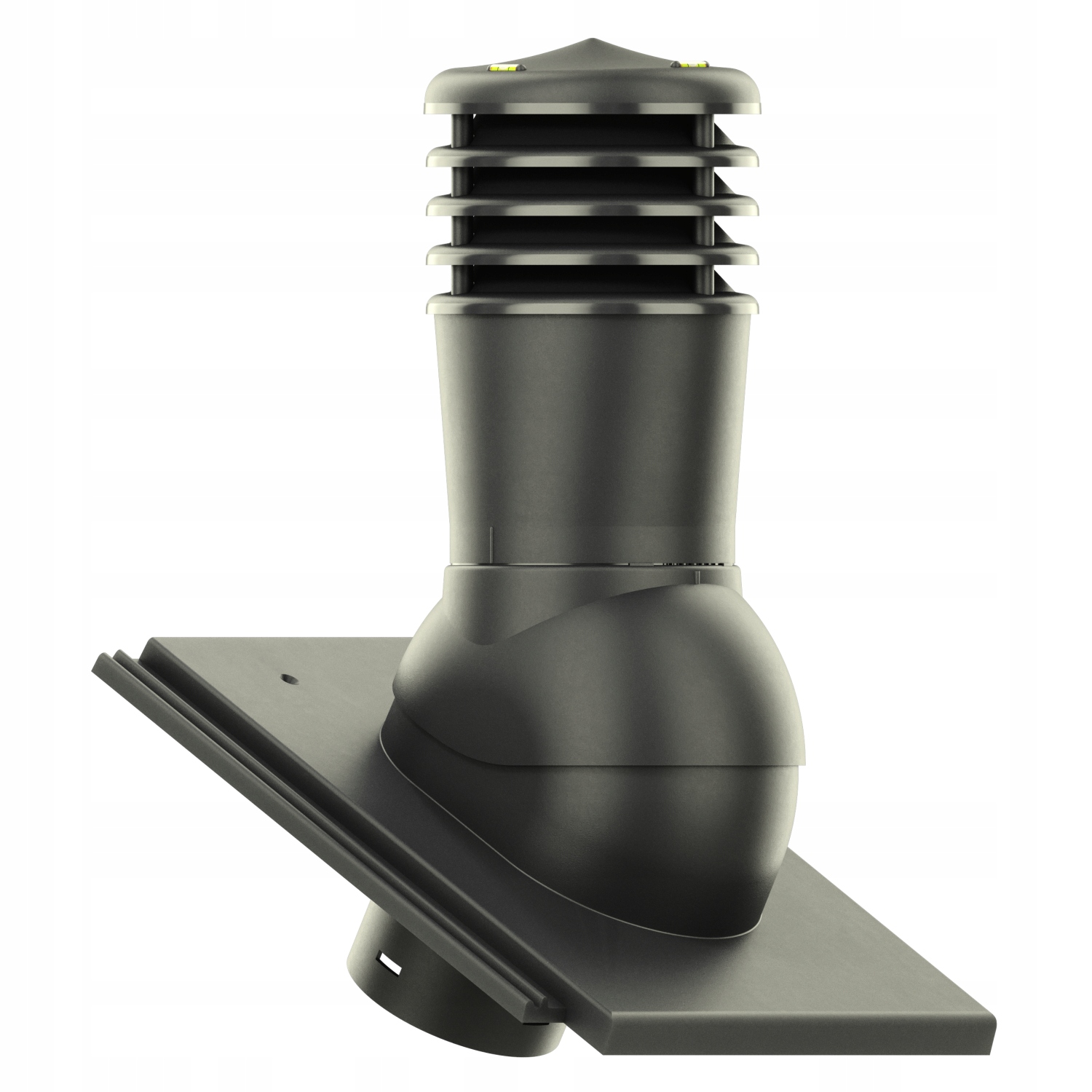 Větrací komín Smart fi150 střešní taška Braas Teviva Grafitová