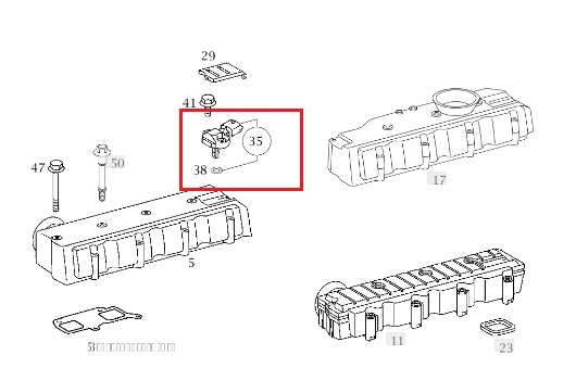 MERCEDES SPRINTER 904 Czujnik cisnienia doladowania OE Stan opakowania oryginalne