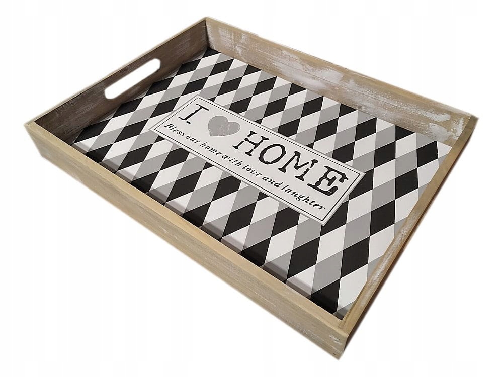 

Taca dekoracyjna 40x30 cm drewniana Home