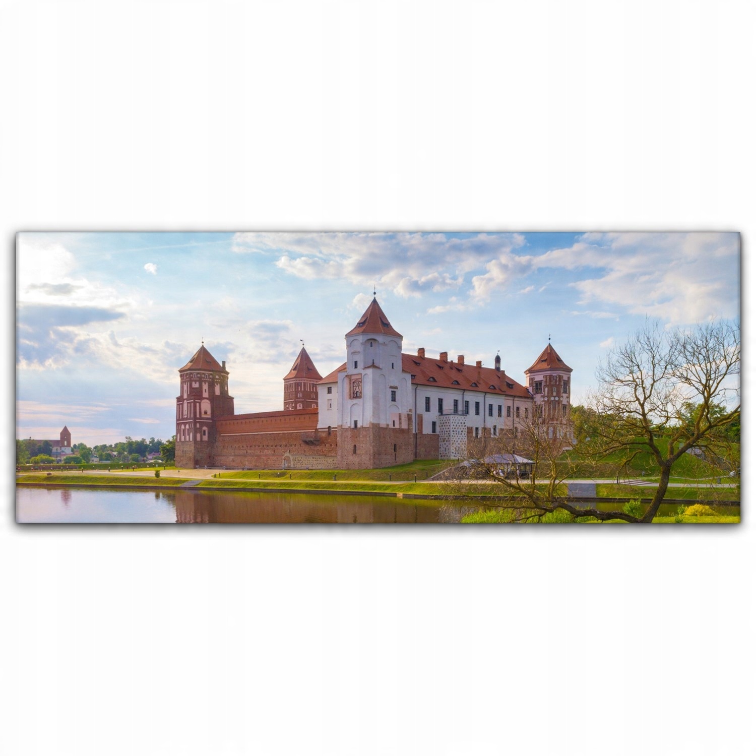 

Nowoczesny Canvas 125x50 Zamek Jezioro Krajobraz