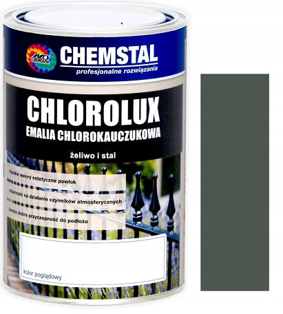 Chemstal Emalia chlorokauczuk Chlorolux 5L Szary Jasny
