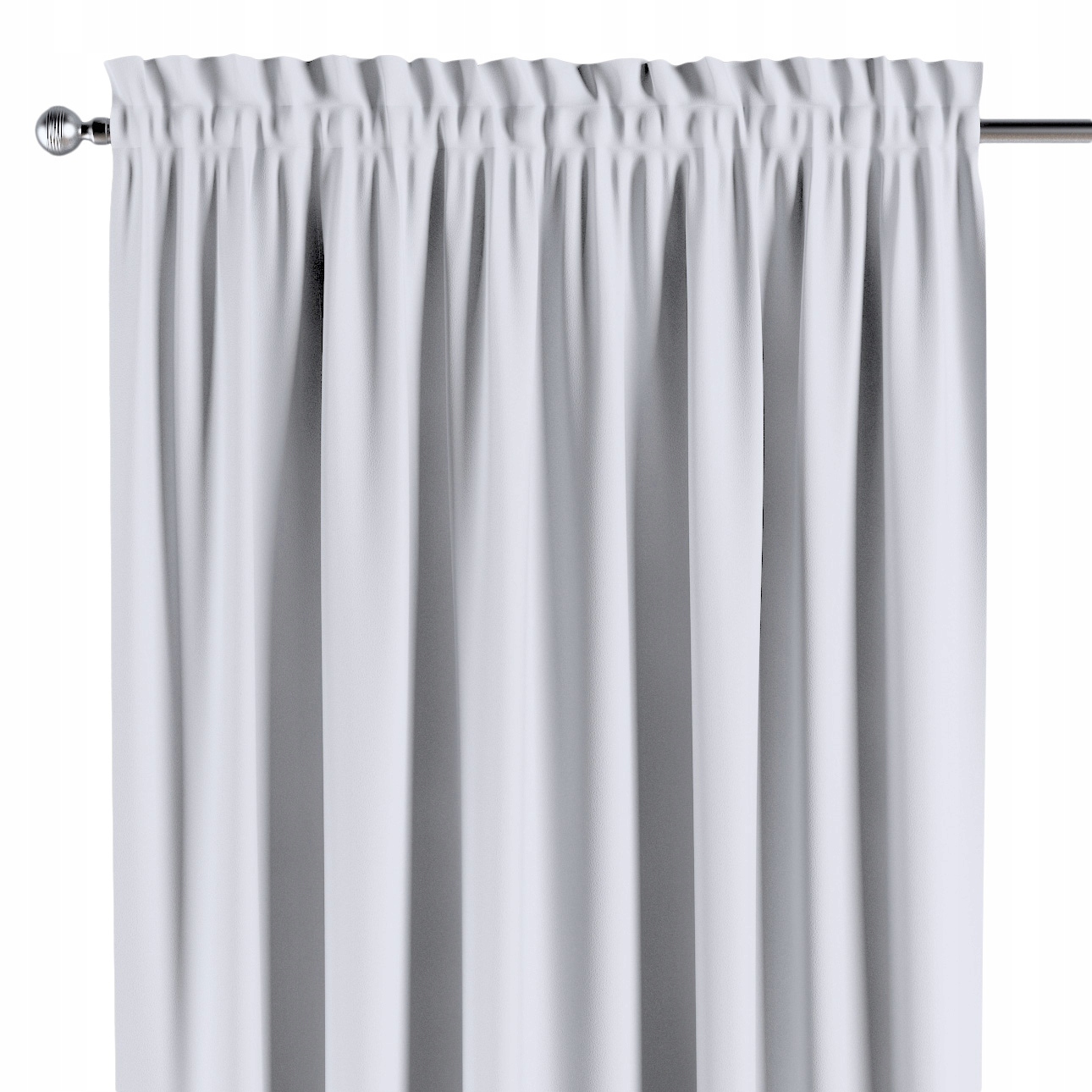 Záves na kanáli s ofinou 1 ks 140x260 cm biely