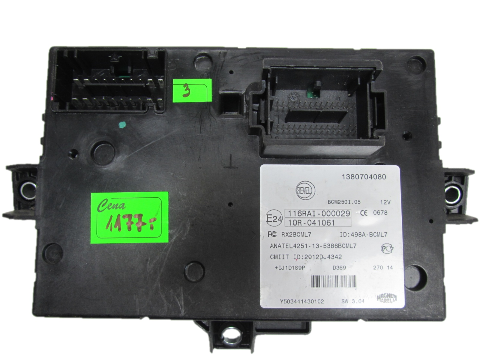 DUCATO BOXER SKRZYNKA MODUŁ BODY BSI BCM 1380704080