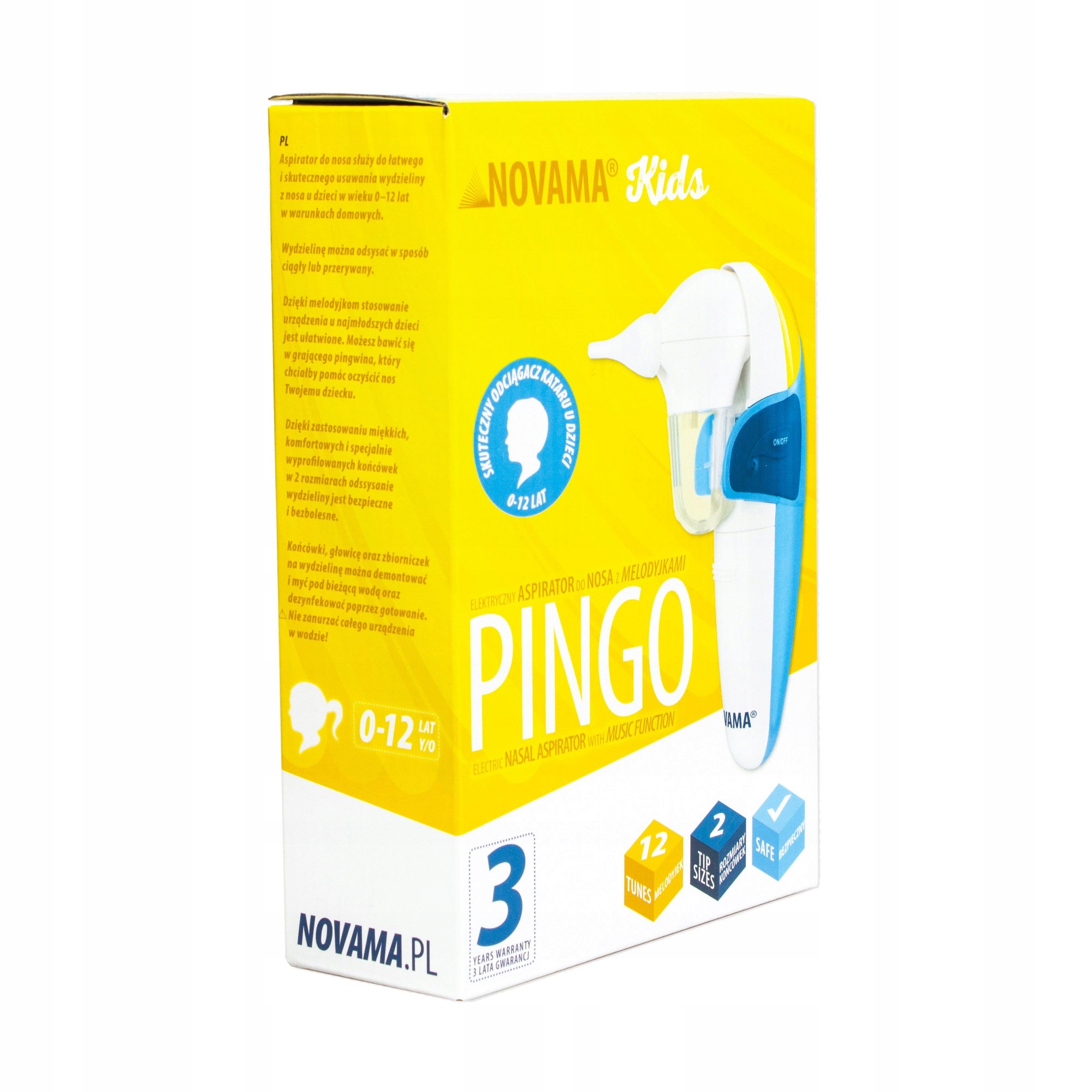 ASPIRATOR ELEKTRYCZNY DO NOSA NOVAMA PINGO KIDS EAN (GTIN) 4710953420553