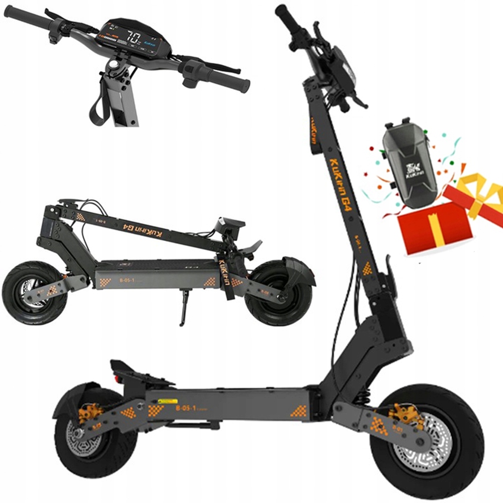 Hulajnoga elektryczny Kukirin G4 2000W 60V 20Ah 70KM/H Składana 11”+Torba