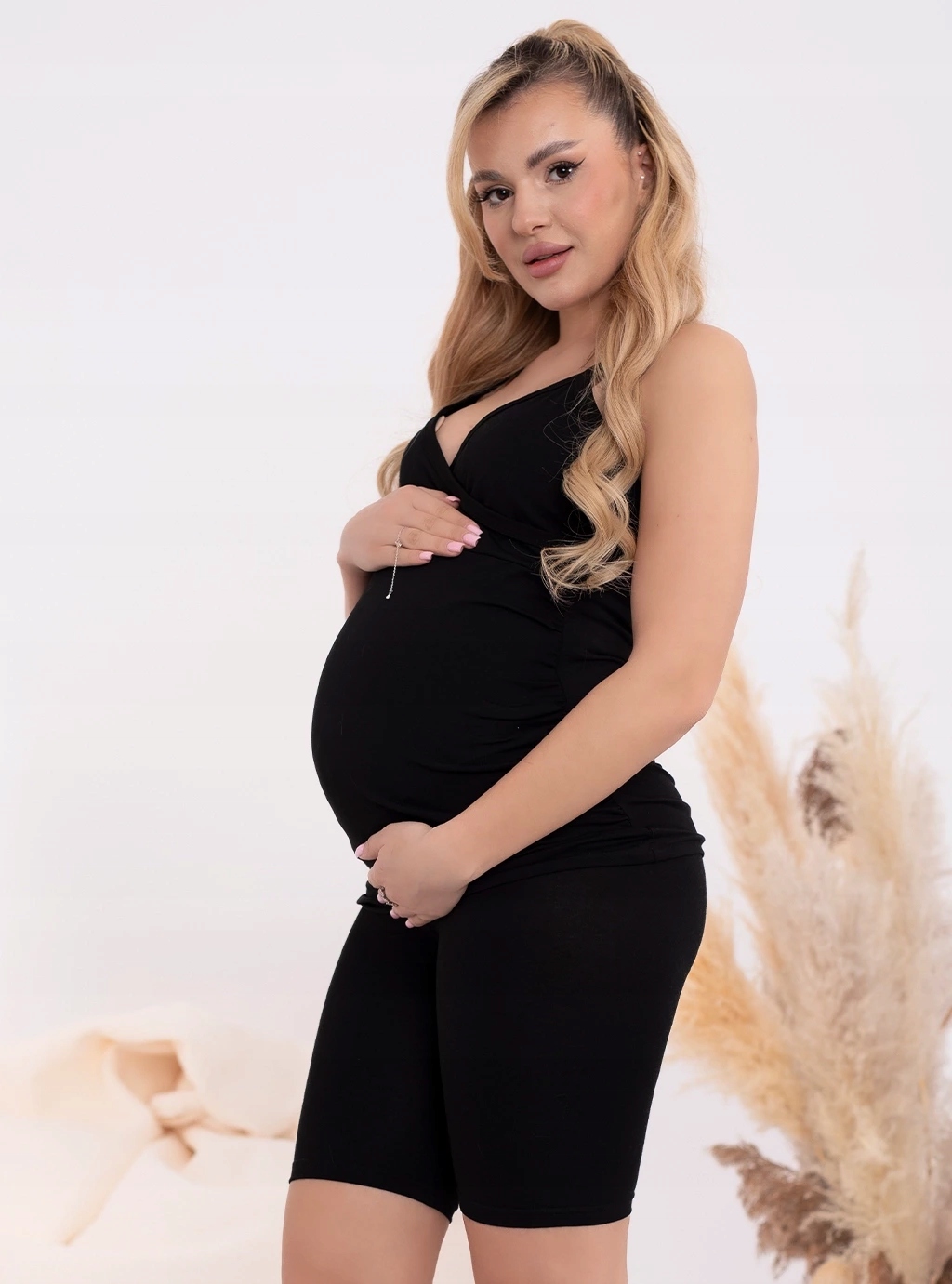 FORMOMMY LEGGINSY CIĄŻOWE GETRY SPODNIE KOLARKI Z NISKIM STANEM XL Rozmiar XL