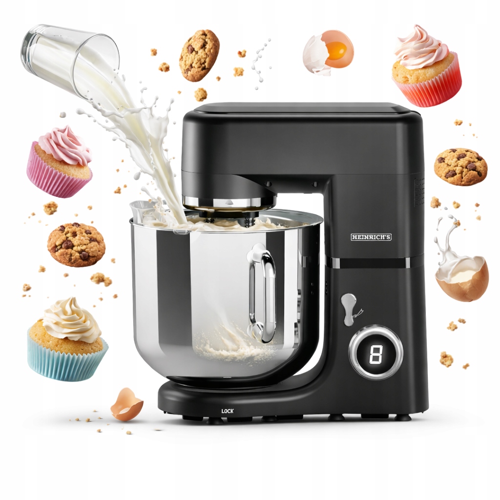 Robot Kuchenny XXL 12L planetarny mikser blender Ugniatarka do ciasta 1800W