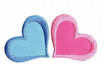 SERCE para kolory wybór Naszywki naprasowanka termo aplikacja SM haft PL