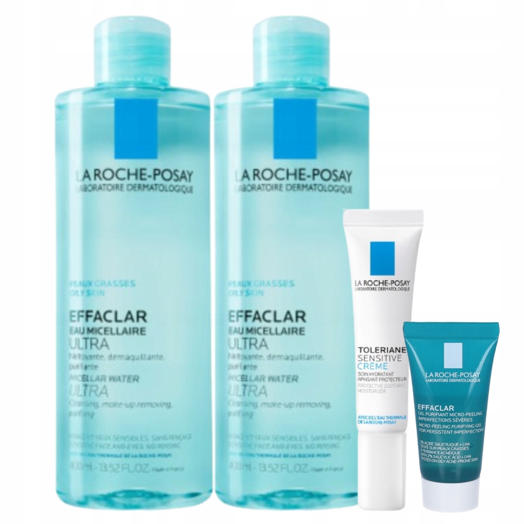 La Roche-Posay Effaclar płyn micelarny ultra delikatny 400 ml 2PAK
