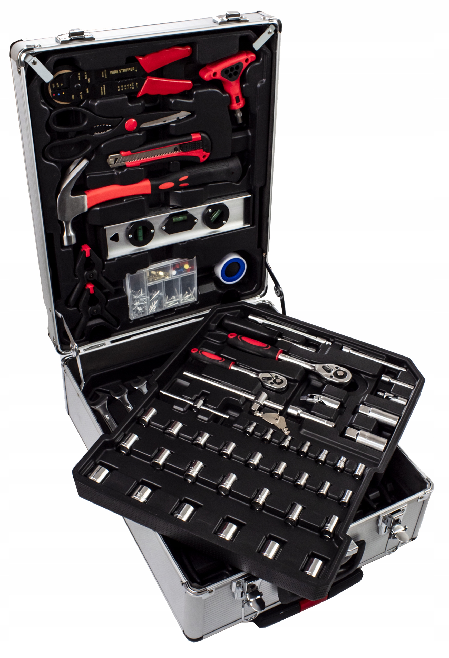 ZESTAW UNIWERSALNYCH NARZĘDZI W WALIZCE NA KÓŁKACH NA PREZENT Kod producenta KWN-820