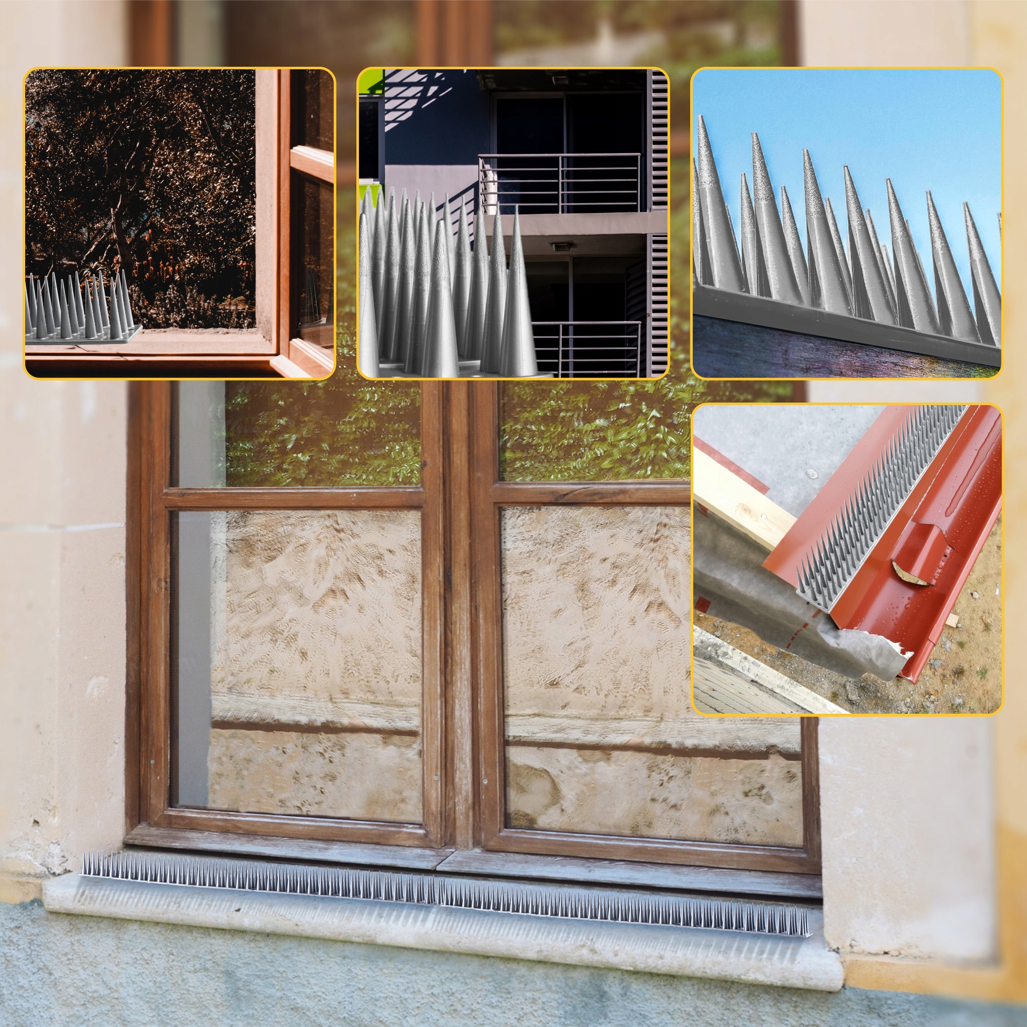 KOLCE NA PTAKI GOŁĘBIE PLASTIKOWE MOCNE 6szt 3,06m Marka Kadax