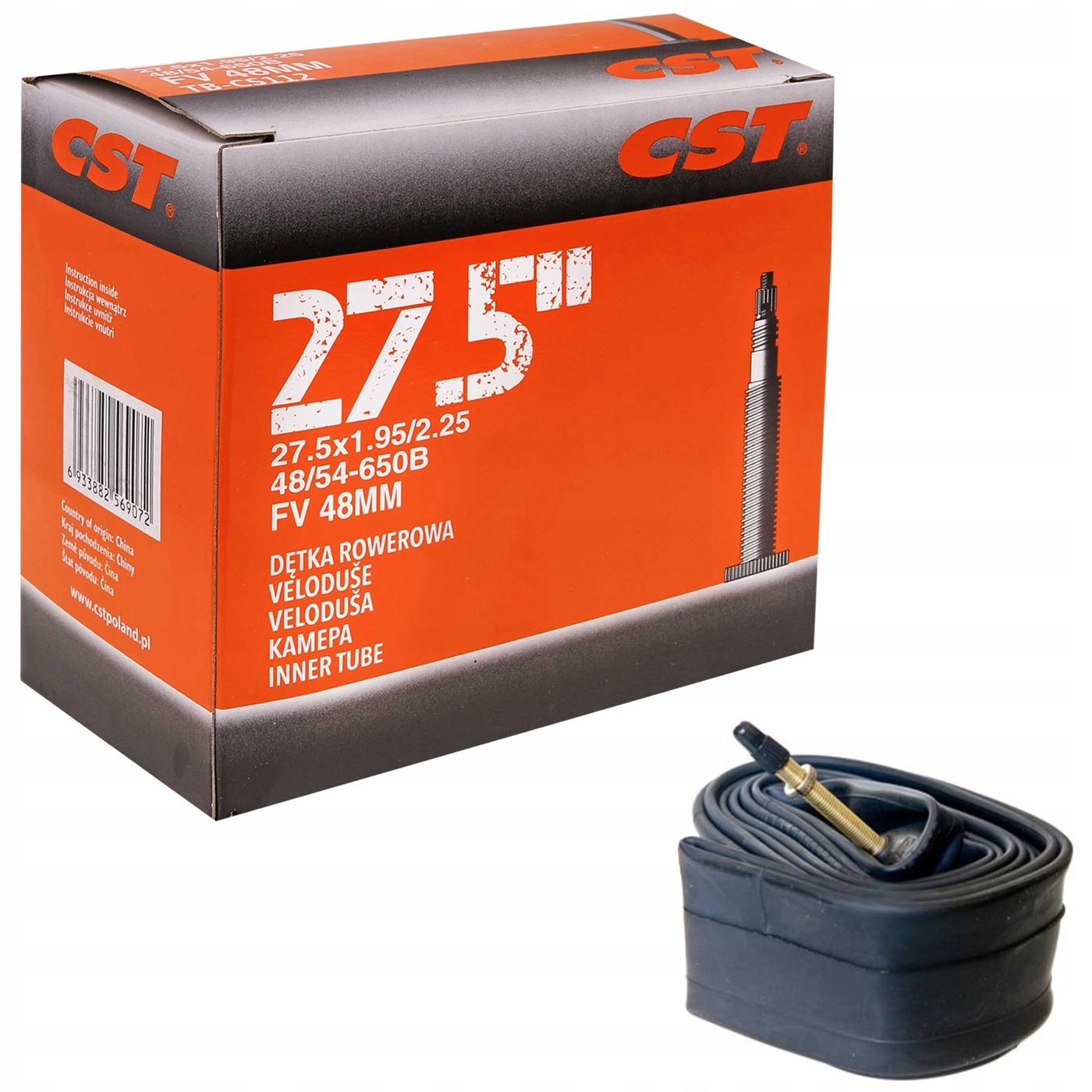 

Dętka Cst 27,5x1,9-2,25 FV-48mm Presta 1,95 2,20